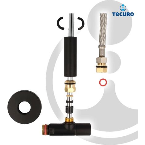 tecuro Design Eck-Ventil mit Schlauchverblendung, 1/2 Zoll