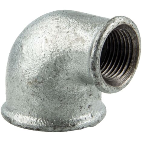 Winkel 90 Grad, 1 1/4 x 3/4" IG Temperguss verzinkt  90