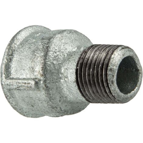 Temperguss-Gewindefitting verzinkt Reduziermuffe, IG x AG 1 1/2 x 1 1/4 Zoll, Typ 246, DVGW
