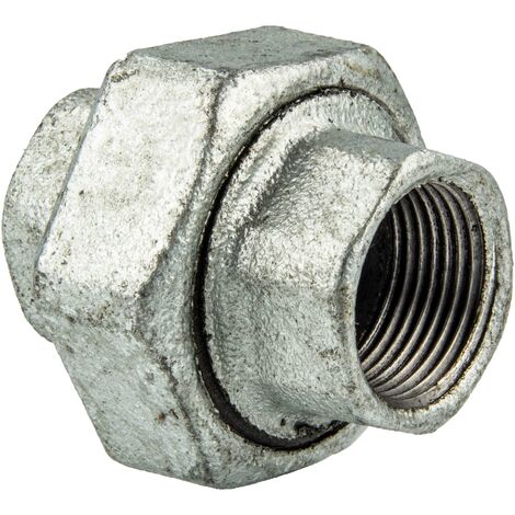 Winkelverschraubung Temperguss 1 1/2 - AG X IG Verzinkt