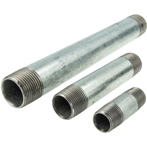 Produktbild von Verzinktes Stahl-Rohrdoppelnippel 2 Zoll X 80 Mm – DN50, Nach DIN 2440, Für Wasserinstallationen Und Sanitär, Von Stabilo-Sanitaer