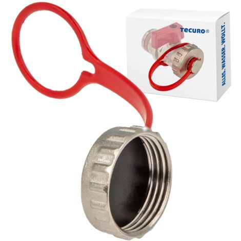 tecuro Kappe 3/4 Zoll für KFE-Hahn -  mit Dichtung, matt verchromt