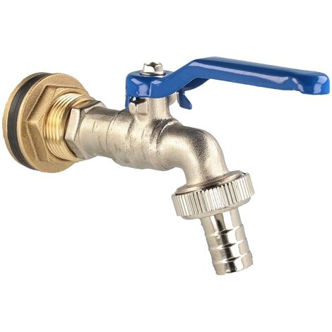 tecuro Kugelauslaufventil mit Behälterverschraubung für Regentonne Wassertank - 3/4 Zoll