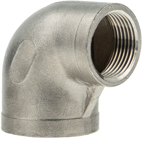 tecuro Winkel 90° reduziert, Edelstahl V4A (AISI 316), IG x IG 2 x 1 1/4 Zoll