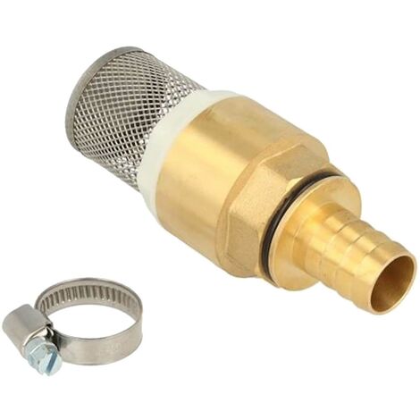 tecuro Saugfilter Set 1 1/2 (6/4) Zoll - MS Fußventil mit Rückschlagventil, Saugkorb, Schlauchülle und Schlauchschelle