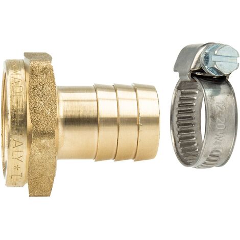 tecuro Schlauchtülle mit IG 1/2 Zoll x Tülle Ø 13 mm, inkl. W4 Schlauchschelle 12-20 mm