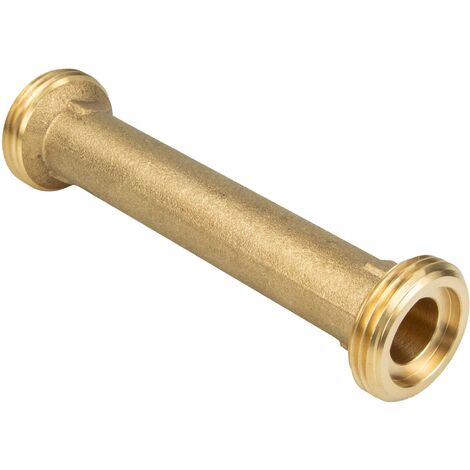 JS Passstück 1 Zoll (DN15) x 130 mm für Wasserzähler Wärmemengenzähler - Messing blank