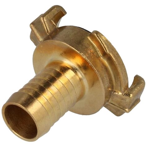 tecuro Schnellkupplung mit 1 1/2 Zoll (40 mm) Schlauchstutzen-Schlauchstück - Messing blank