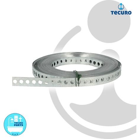 tecuro Lochband Montageband 12 mm x 10 m Rolle - Stahl verzinkt