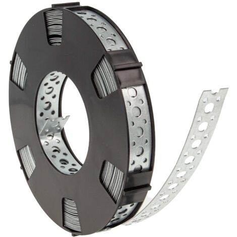 tecuro Lochband Montageband 17 mm x 10 m Rolle - Stahl verzinkt