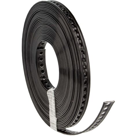 tecuro Lochband Montageband 14 mm x 10 m Rolle - Stahl - Kunststoff ummantelt