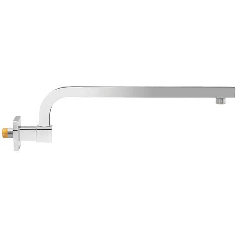 tecuro DESIGN schwenkbarer 385 mm Brausearm 90° für Regenbrausen, Messing verchromt