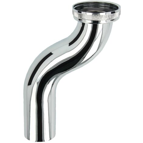 tecuro MS-Bördelrohr Ø 32 mm, S-Form, Versatz 50 mm, mit Überwurfmutter & Flachdichtung