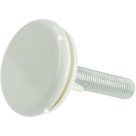 Tecuro Hahnlochstopfen 48mm Weiß - Deckrosette Für Wasserhahn Mit Dichtung & Flügelmutter