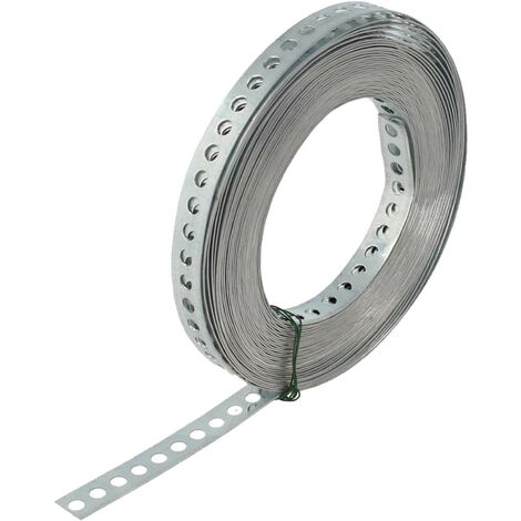 tecuro Lochband Montageband 12 mm x 10 m Rolle - Edelstahl V2A