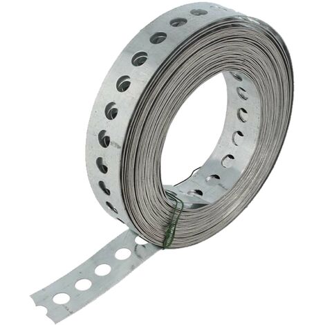 tecuro Lochband Montageband 25 mm x 10 m Rolle - Edelstahl V2A