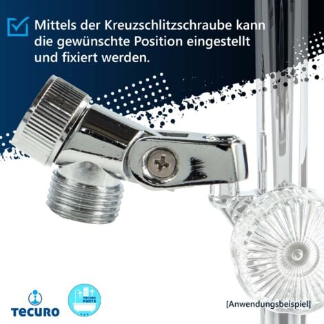 tecuro Gelenkstück - Aufnahme für Brausestangen und Schläuche