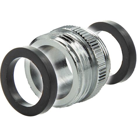 tecuro Aufnahme Adapter Übergangsstück M24 x 1 AG x 3/4 Zoll AG, Messing hochglanzverchromt