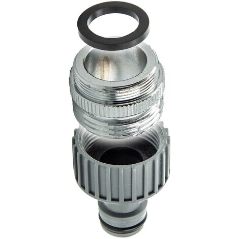 tecuro Aufnahme Adapter Übergangsstück M24 x 1 AG x 3/4 Zoll AG, Steckkupplung, MS hochglanzverchromt