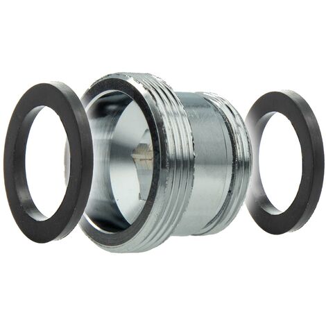tecuro Aufnahme Adapter Übergangsstück M22 x 1 AG x M20 x 1 AG, Messing hochglanzverchromt