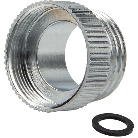 tecuro Aufnahme Adapter Übergangsstück M22 x 1 IG x 1/2 Zoll AG, Messing hochglanzverchromt