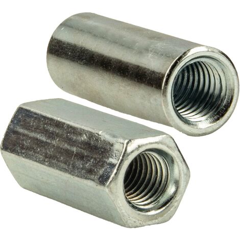 tecuro Gewindemuffe M 6 x 30 mm, runde Bauform, Edelstahl V2A (AISI 304)