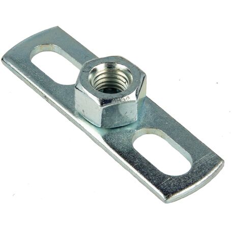 tecuro Befestigungsplatte 70 x 20 mm, mit M 10 Innengewinde, Stahl verzinkt