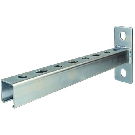 tecuro Schienenkonsole Typ 28/30 x 500 mm x 2,00 mm, Stahl galvanisch verzinkt C/U-Profil