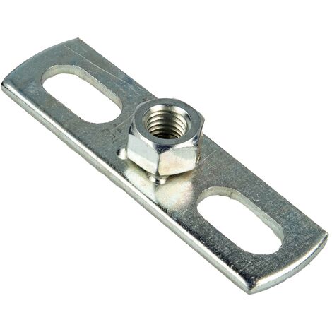 tecuro Befestigungsplatte 70 x 20 mm, mit M 8 Innengewinde, Stahl verzinkt