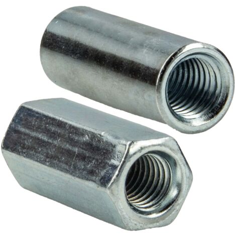 tecuro Gewindemuffe M 6 x 20 mm, runde Bauform, verzinkt