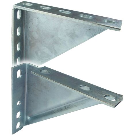 tecuro Winkelkonsole 200 x 200 x 6 mm für Montageschiene Typ 38/40, Stahl verzinkt