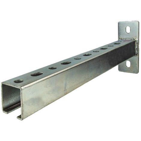 tecuro Schienenkonsole Typ 38/40 x 800 mm x 2,00 mm, Stahl galvanisch verzinkt C/U-Profil