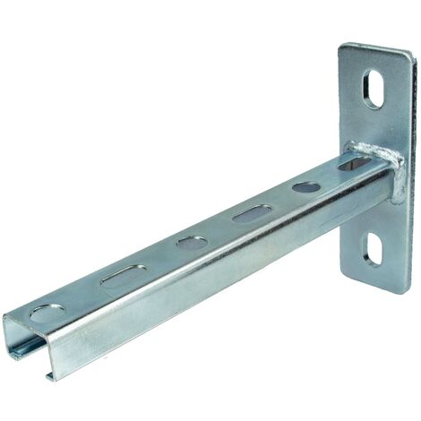 tecuro Schienenkonsole Typ 27/18 x 500 mm x 1,50 mm, Stahl galvanisch verzinkt C/U-Profil