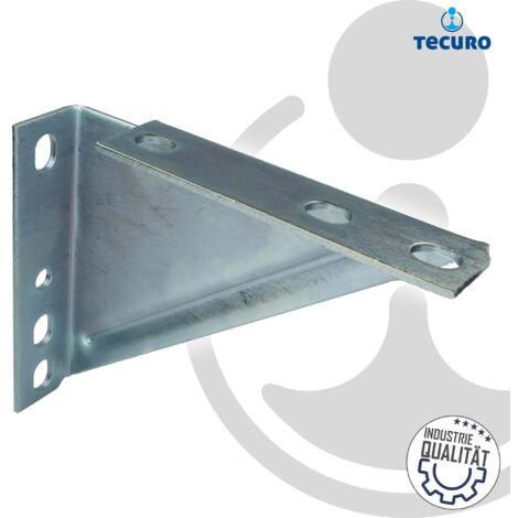 tecuro Winkelkonsole 207 x 165 x 4 mm für Montageschiene Typ 38/40, Stahl verzinkt