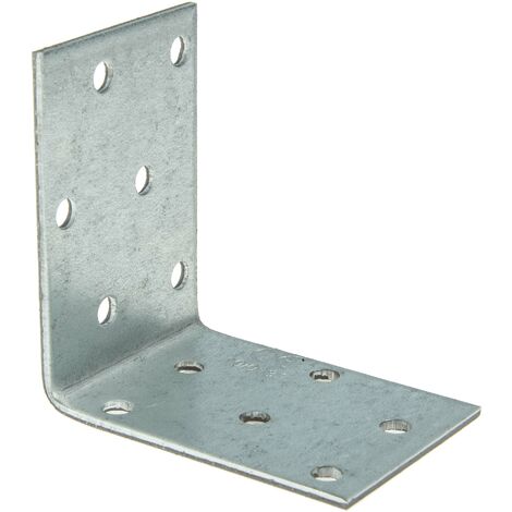 MASTERPROOF PROFESSIONAL Lochplattenwinkel Winkelverbinder 60 mm x 60 mm x 40 mm x 2,0 mm, feuerverzinkt