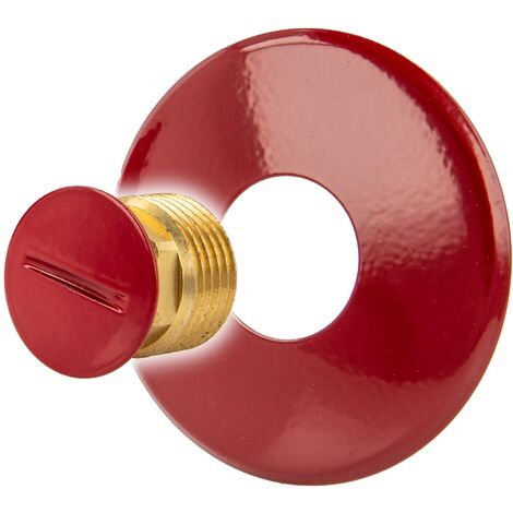 tecuro Verschluss - Stopfen AG G 1/2 Zoll, mit Rosette - Messing rot
