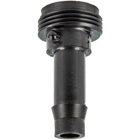 tecuro Schlauchtülle Ø 14 mm x 3/4 Zoll AG (G), mit Edelstahlschlauchschelle - Nylon schwarz (1/4)