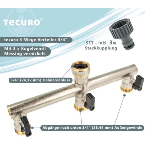 3 Wege Verteiler 34 Zoll