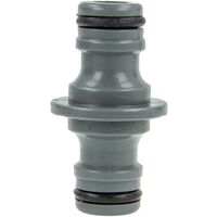 Hydro-Fit Doppel-Schlauchkupplung Schlauchverbinder PVC-U Grau