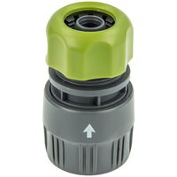 Hydro-Fit Schlauchkupplung Klickverbinder für Schlauch 1/2 Zoll (Ø 12 mm) PVC-U Grau/Grün
