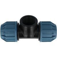 Jason PP-Klemmverbinder T-Stück mit IG Ø 40 x 3/4 Zoll x 40 mm - DVGW zugelassen