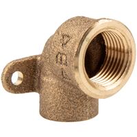 Rotguss-Lötfitting Wandscheibe 18 mm x 3/4 Zoll IG - Typ 4471G, DVGW