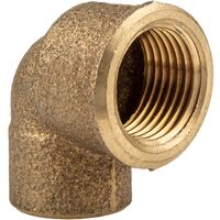 Rotguss-Lötfitting Übergangswinkel 90°, 22 mm x 3/4 Zoll IG - Typ 4090G, DVGW