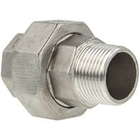 tecuro Verschraubung flach dichtend Edelstahl V4A (AISI 316), IG x AG 1/8 Zoll