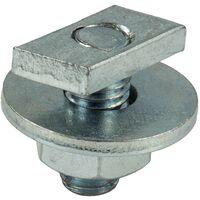 tecuro Hammerkopfschraube M10 x 20 mm für Montageschiene Typ 38/40, Stahl verzinkt