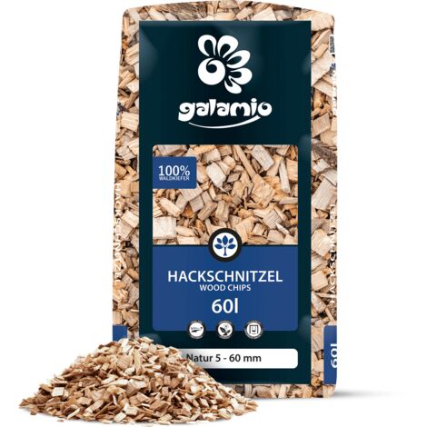 Galamio Holzhackschnitzel Natur 60l