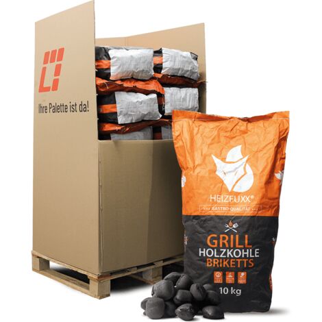 Heizfuxx Grillholzkohlebriketts 10kg x 20 Sack 200kg