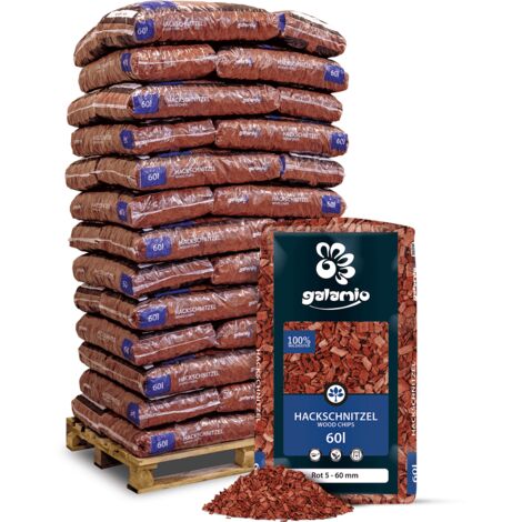 Galamio Holzhackschnitzel Rot 60l x 39 Sack 2340l