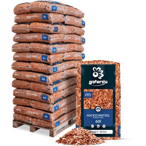 Galamio Holzhackschnitzel Orange 60l x 39 Sack 2340l