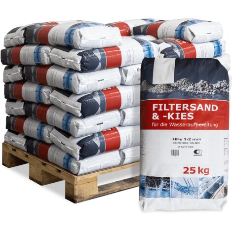 Wolff Müller Filtersand 1,0 - 2,0 mm 25kg x 40 Sack 1000kg
